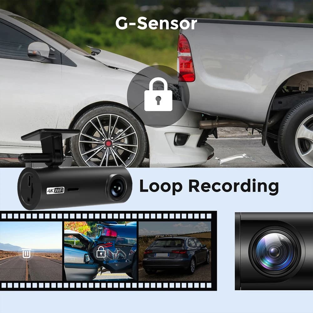 3840*2160P Car Dvr Dashcam 4K Dash Cam For Cars Drive Video Recorder Front Camera WiFi Vehicle Supplies 24h Parking Night Vision - 6