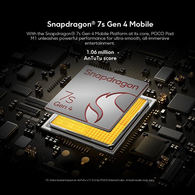 【عرض عالمي】 جهاز لوحي POCO PAD M1 نسخة عالمية سناب دراجون 7s الجيل 4 12.1 بوصة شاشة 120 هرتز 2.5K بطارية 12000 مللي أمبير شحن سريع 33 واط - 3
