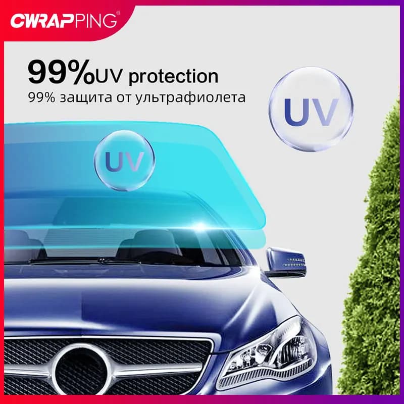Car Window Foils 71% Transmittance Solar UV Protector Foils Car Side Window Tint Film Car Home Window Glass Sun Shade Film - 4