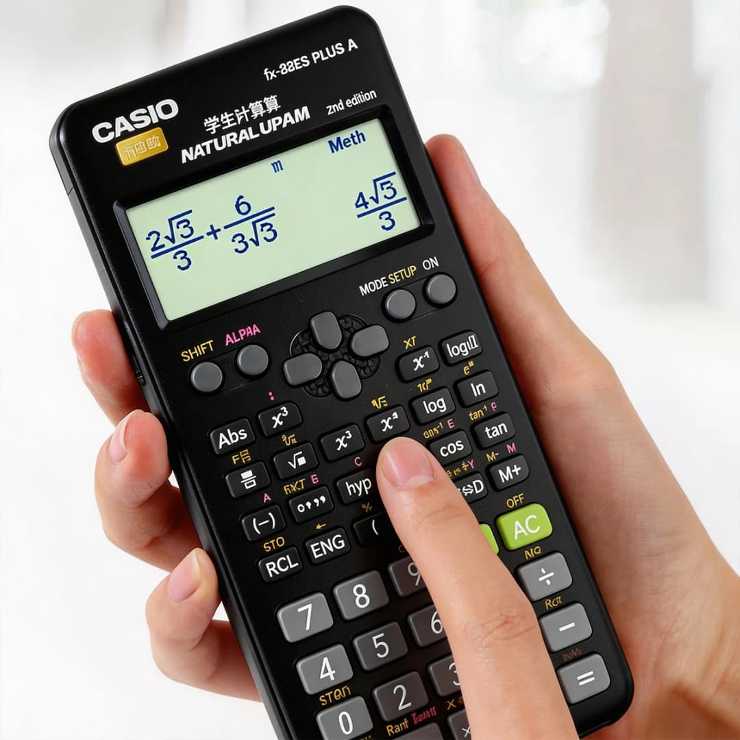 آلة حاسبة علمية كاسيو FX-82ES PLUS A خاصة بالامتحانات للطلاب في المدارس الابتدائية والثانوية والكليات والجامعات - 5