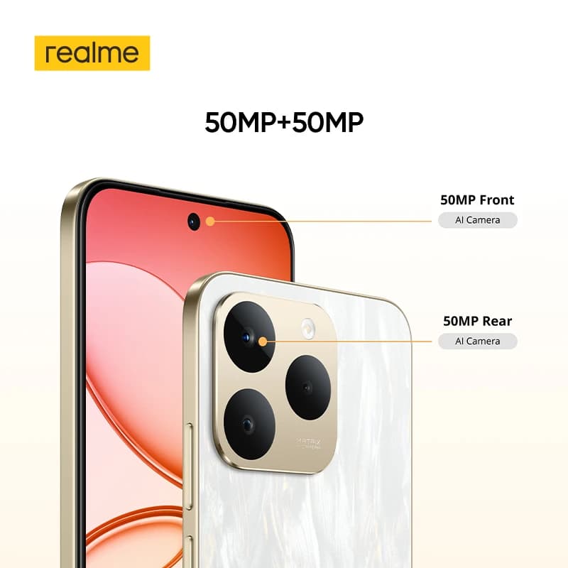 realme 15T 5G Smartphone NFC Dimensity 6400 Max Chipset Dual 50MP Cameras 6.57" 120Hz AMOLED Display 7000mAh Battery 60W Charge - 4