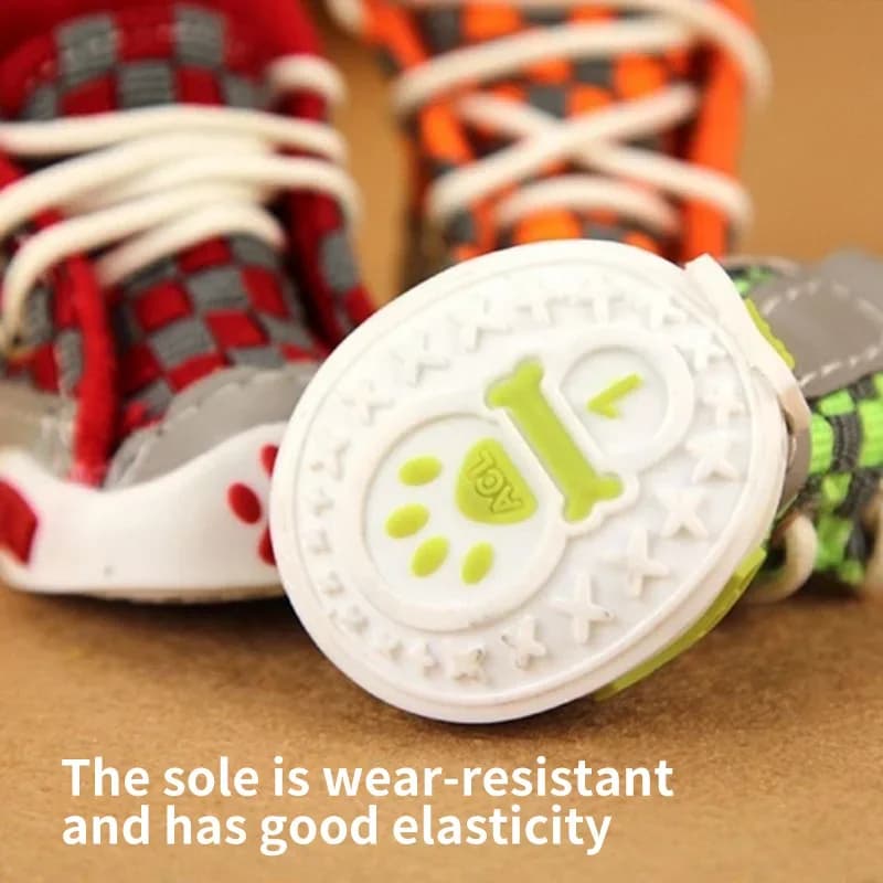 Dog Shoes Teddy Bears Soft Sole Shoes Small Dog Puppy Anti Drop Breathable Shoes Set of 4 Summer Pet Shoes - 2