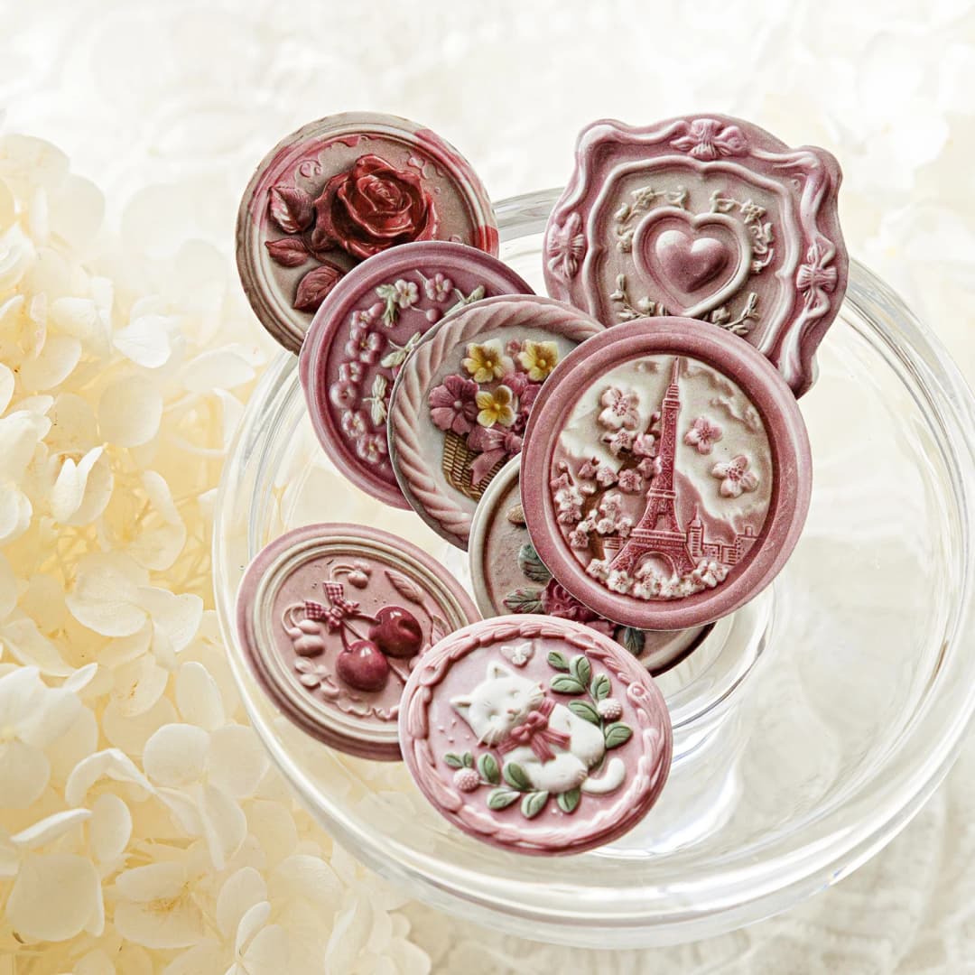 20 قطعة/الحزمة ورنيش الشمع الإغاثة ملصقات المواد الورقية DIY بها بنفسك سكرابوكينغ المواد الكولاج غير المرغوب فيه مجلة ديكور ملصق - 6