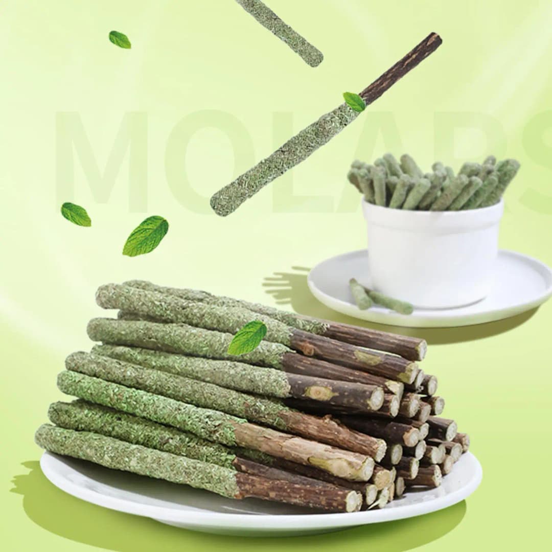Natural Cat Stick Cat Teeth Cleaning Mint Caught Bite Hairball Removal Cat Chew Stick Catnip Toys Sticks Indoor Kitten - 2