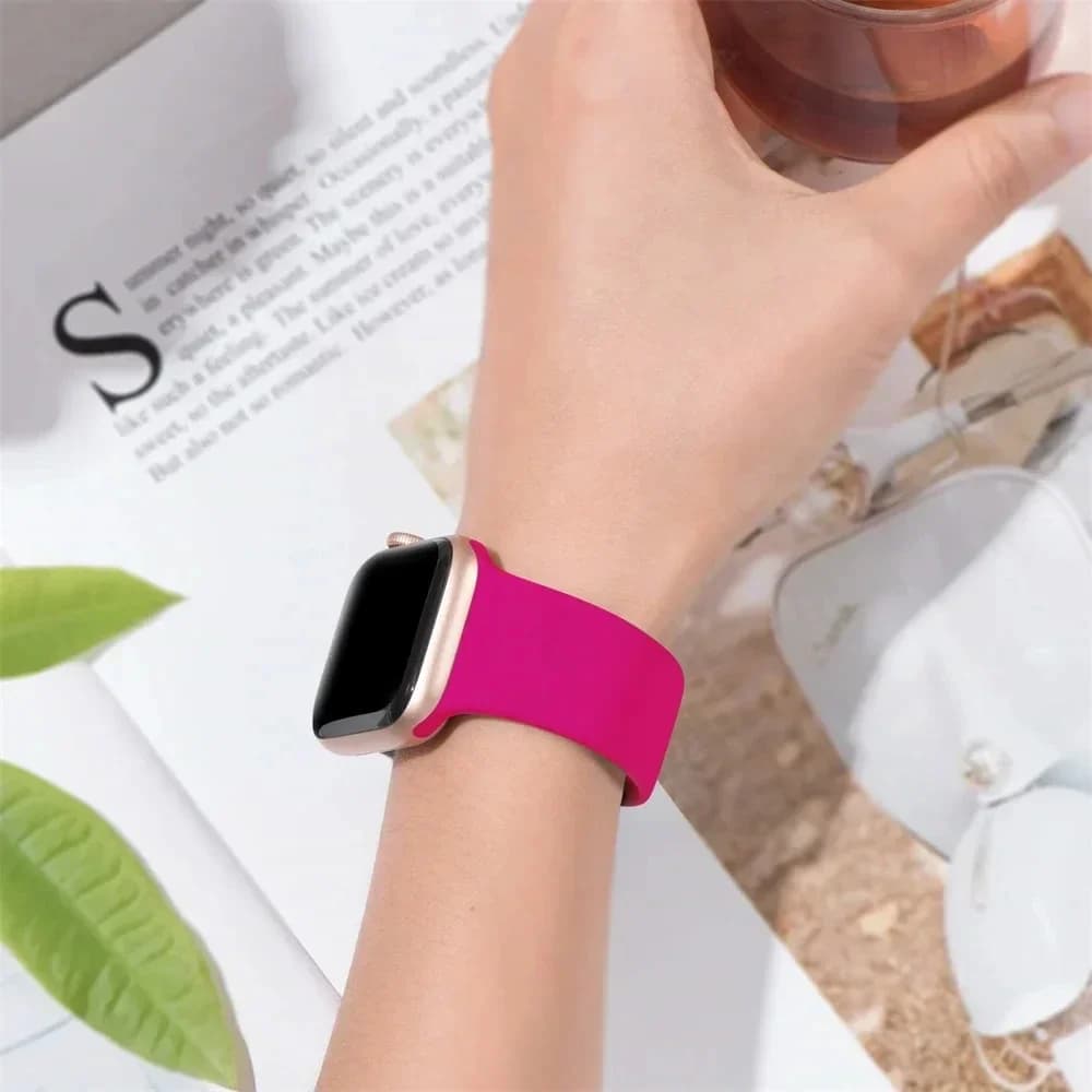 Sport Silicone For Apple Watch Ultra Band 49mm 40mm 44mm 42/38mm Soft rubber Bracelet iWatch series 9 8 7 6 SE 5 41mm 45mm Strap - 4