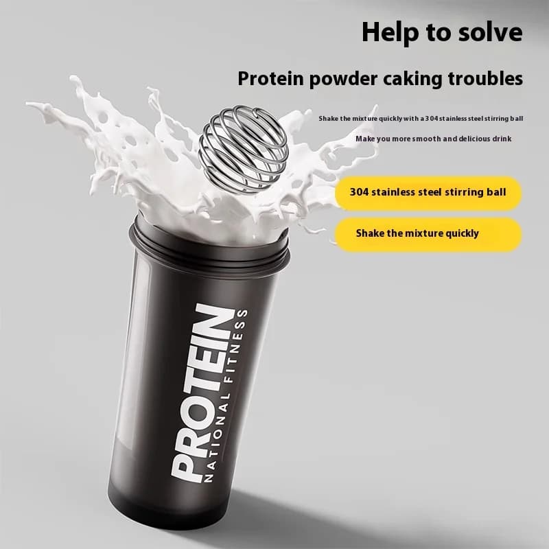 Gianxi Shaking Cup Fitness Sports Water Cup Protein Powder Shaking Cup Milk Shake Brewing Mixing Cup Male Female Cup - 2