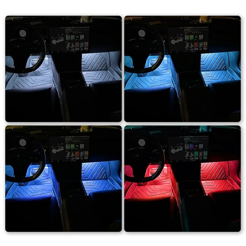 Car Neon Light Foot Light LED Interior Decoration Backlight Cigarette Lighter USB Atmosphere Lamp Vehicle Accessories - 6