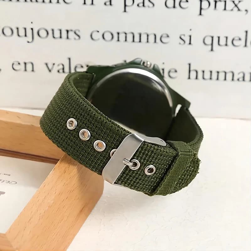 ساعة رياضية عسكرية رجالية مضيئة مقاومة للصدمات ساعات معصم بسيطة سوار نايلون ساعة معصم جيش رجالية كوارتز ريلوجيو ماسكولينو - 6