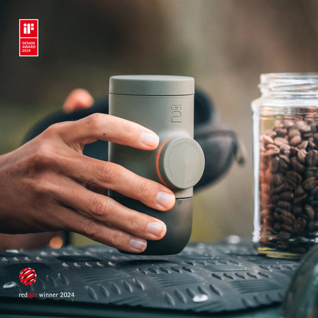 WACACO Minipresso GR2, No Electricity, Espresso Machine for Outdoor Compatible Ground Coffee, Portable Coffee Maker, - 2