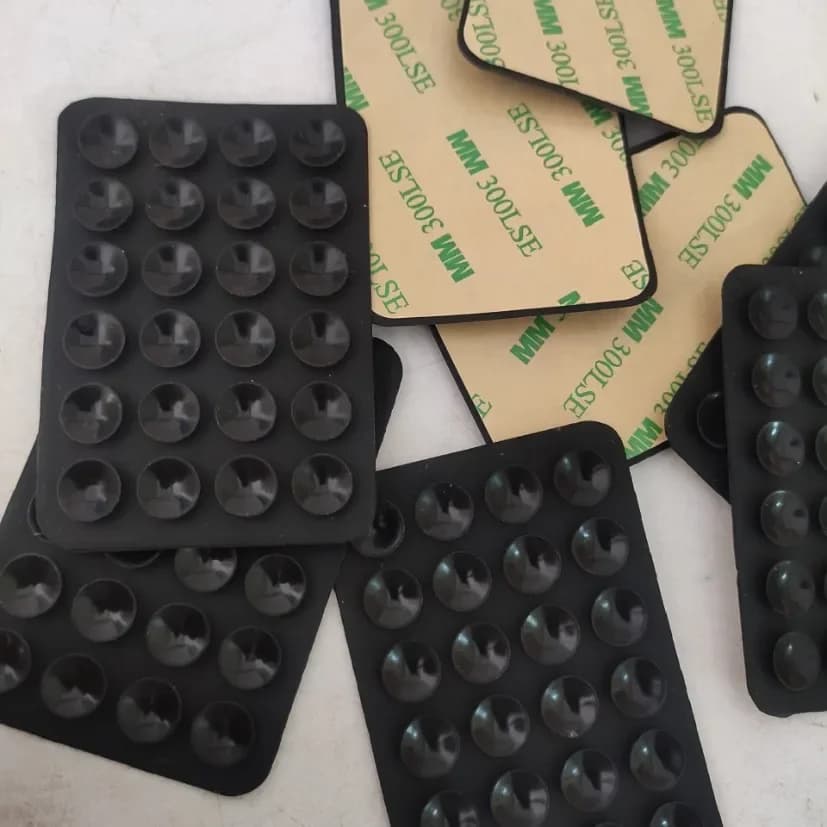 Silicone Suction Phone Holder Mat Multifunctional Suction Cup Wall Stand Square Anti-Slip Single-Sided Case Mount Back Sticker - 2