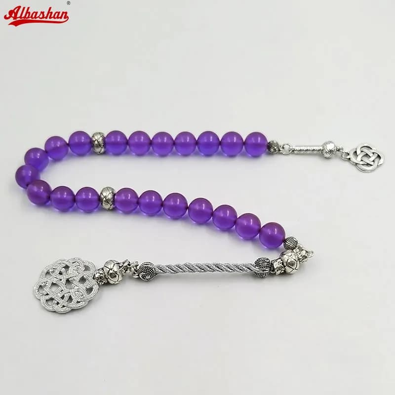 Tasbih purple Resin Turkish fashion Bracelet Accessories on hand prayer beads Eid Gift misbaha