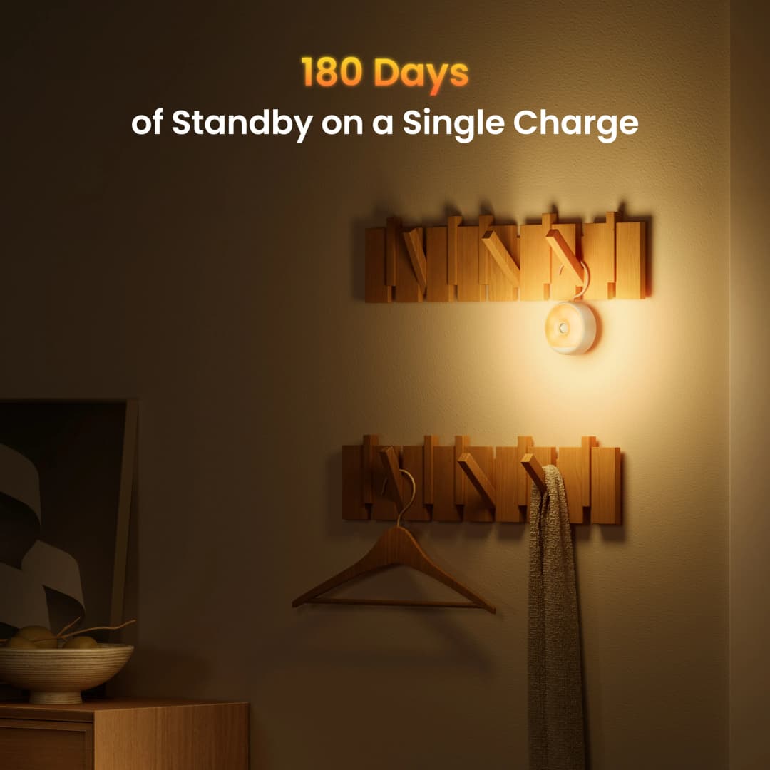 Yeelight LED night Light Motion Sensor light Rechargeable Built-in Light and Motion Sensors Suitable For Bedroom Closet Hallway - 2
