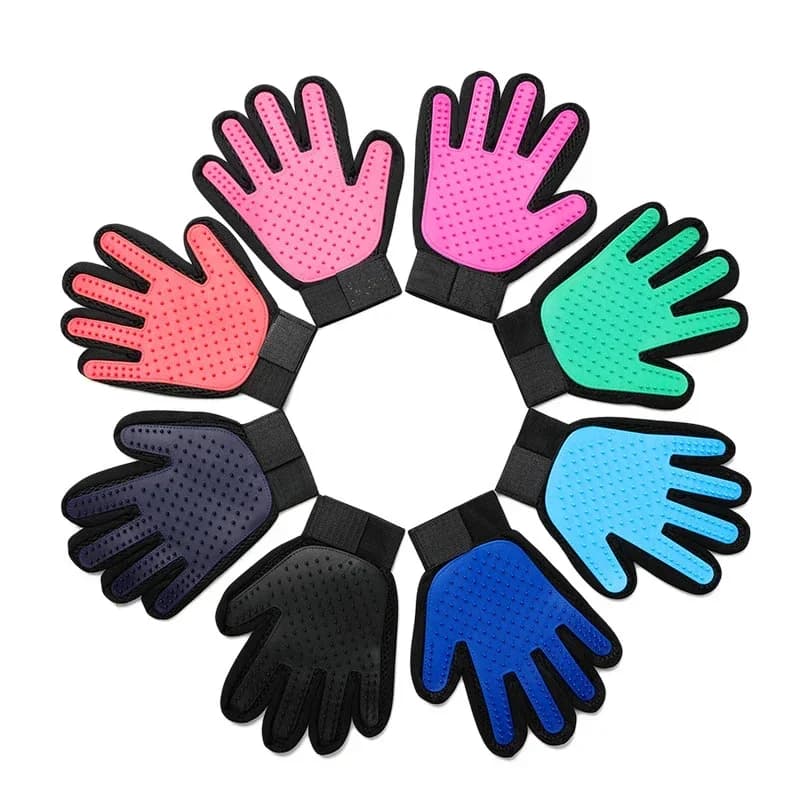Silicone Pet Grooming Gloves Cats Hair Brush and Comb Gloves to Bathe Dogs Cleaning Hair Removal  for Dog Animal Use Supplies - 5