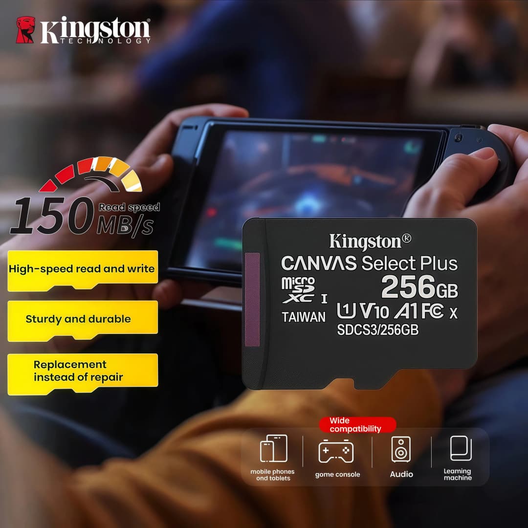 KINGSTON micro sd card flash memory 64gb 128gb 256gb 512gb 1tb for nintendo switch Tf cards memories mini sdxc carte memoire sd