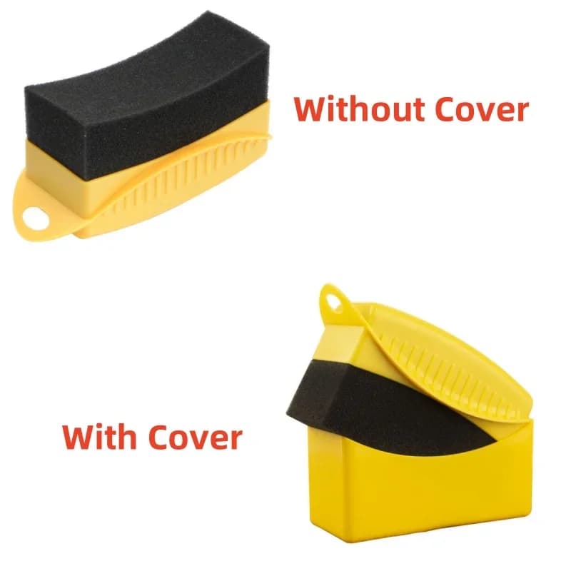 فرشاة إسفنجية لتلميع وتشميع عجلات السيارة فرش تنظيف إطارات السيارة ABS وسادة تطبيق تفاصيل الكونتور - 6