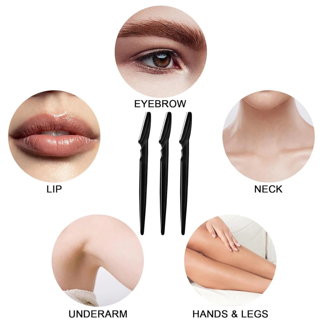 12/6PCS Lady shaver – Facial shaver for women and men – Eyebrow trimmer, shaver and skin care tool - 3