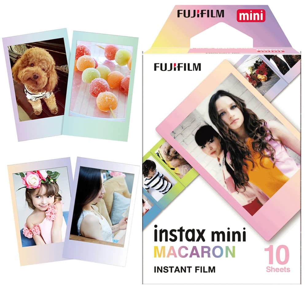 10-50 Sheets Macaroon Film Fujifilm Instax Mini Film Paper For Fuji Mini 13 12 40 41 SE 11 99 25 70 90 EVO Instant Cameras Film