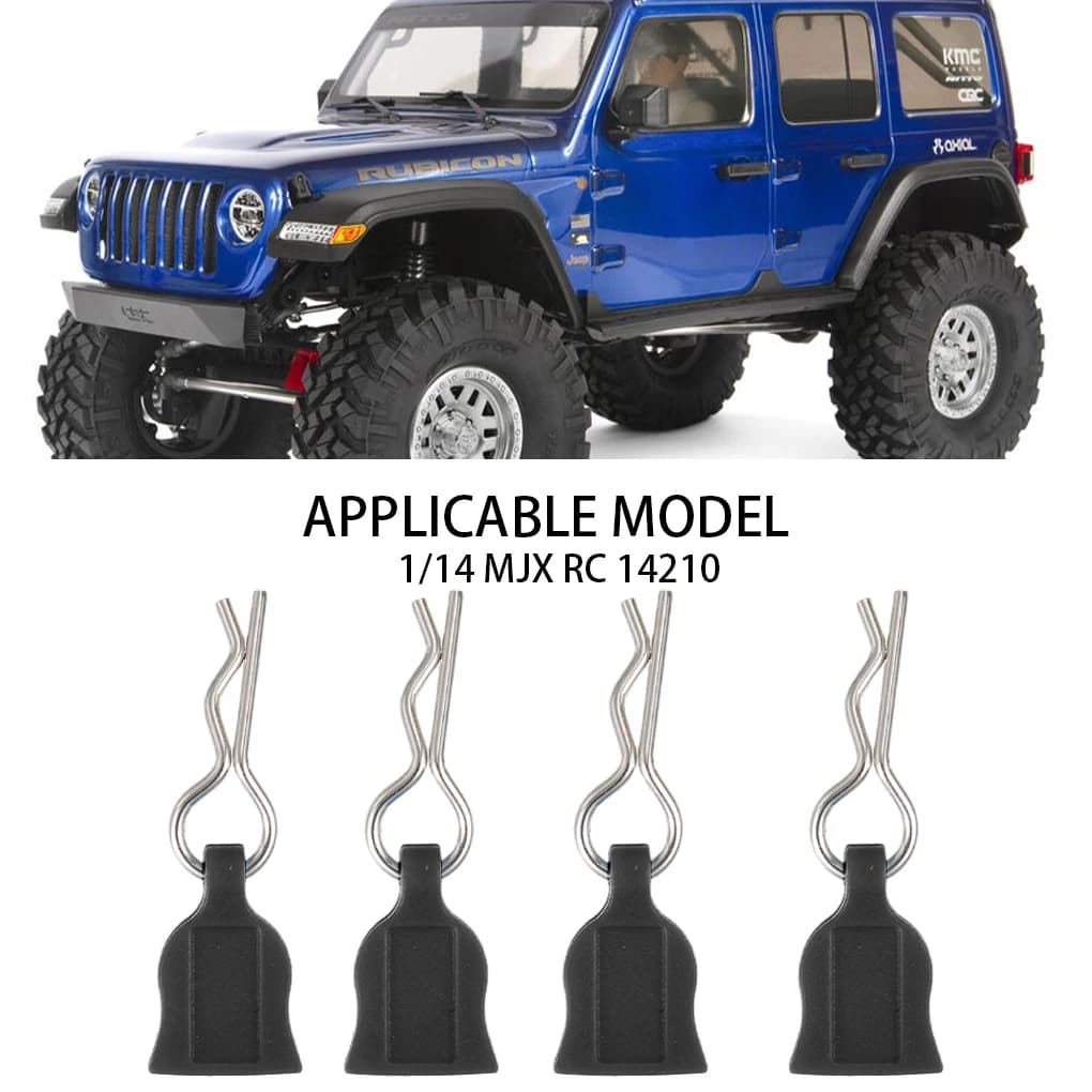 4/12 قطعة معدنية R-type مشبك تثبيت هيكل سيارة مع لسان لسيارات Axial SCX10 TRX-4 MJX Hyper Go 1/10 1/14 1/8 قطع غيار سيارات RC - 5