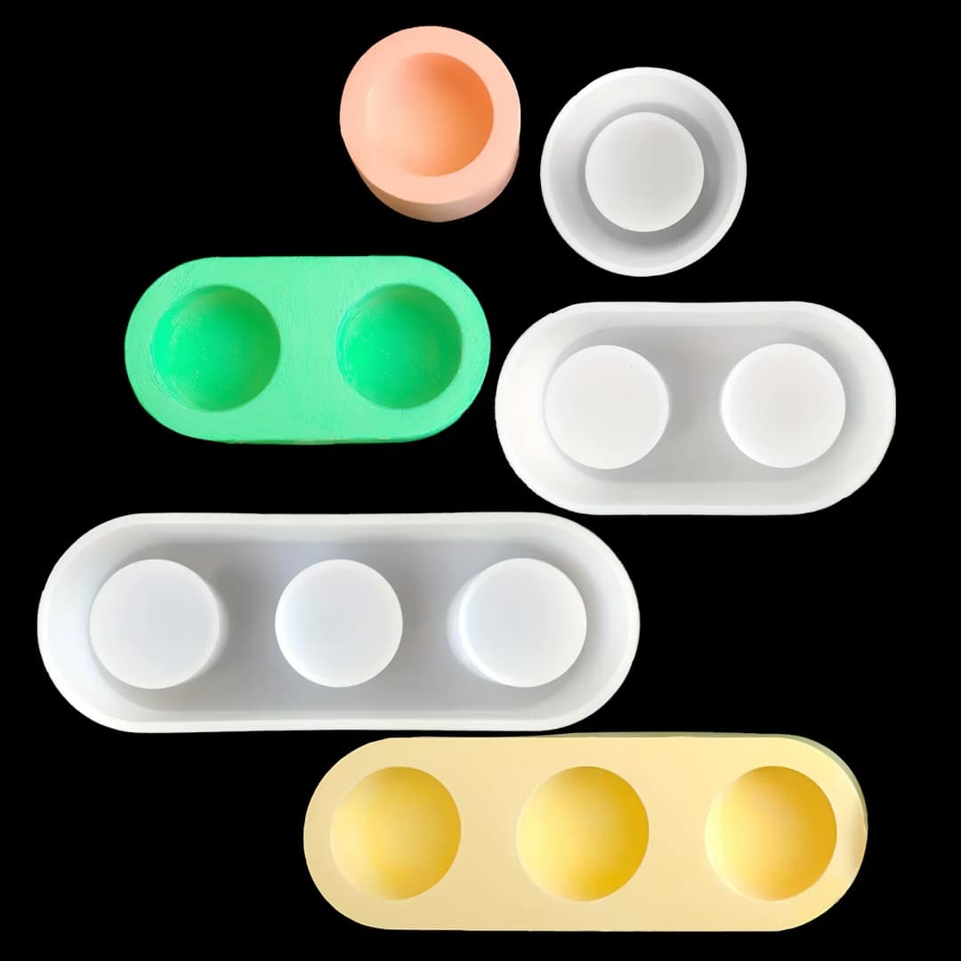 Gypsum Candle Holder Shape Silicone Mold Epoxy Resin DIY Polymer Clay Concrete Tool Room Table Jewelry Making Mould - 2