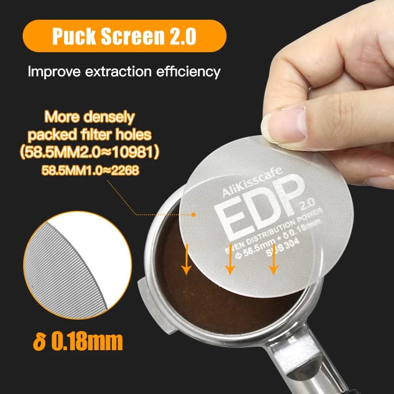 Alikisscafe Coffee Puck Screen Magnetic Espresso Filter 49.5mm 51mm 53.5mm 57.3mm 58.5mm Barista Portafilter Accessories Tools - 4