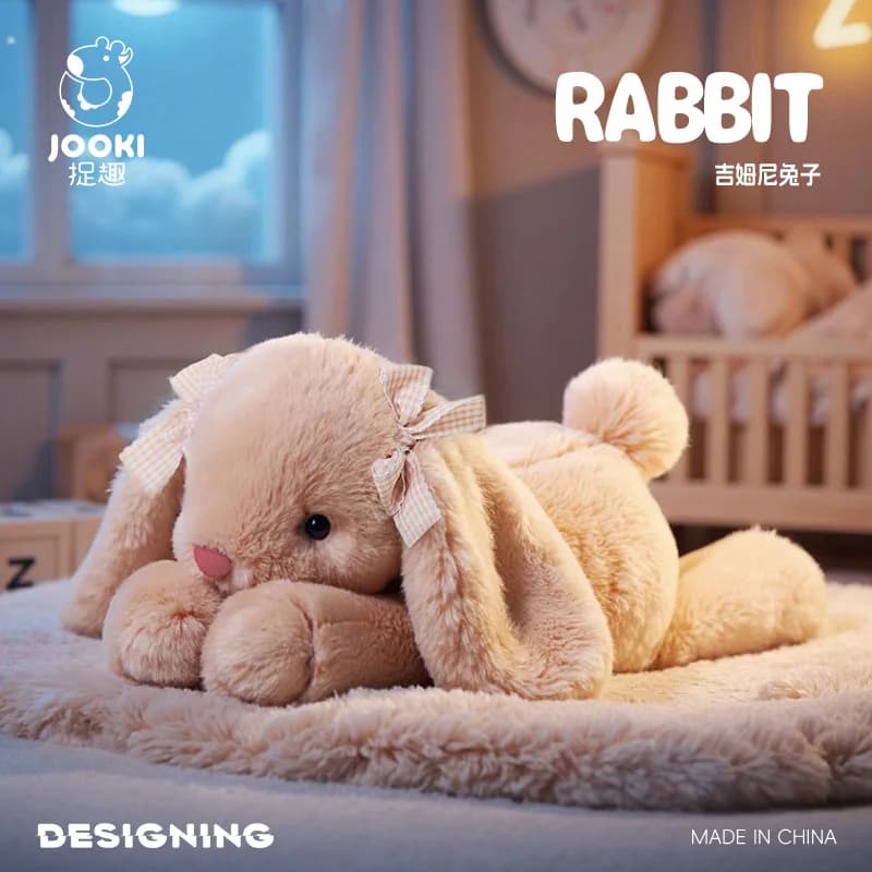 35cm Jim Rabbit Plush Toy-Ultra-Soft Collectible Stuffed Animal Bunny Gift Shy Rabbit Kid Collector Birthday Funny Party Gifts - 2