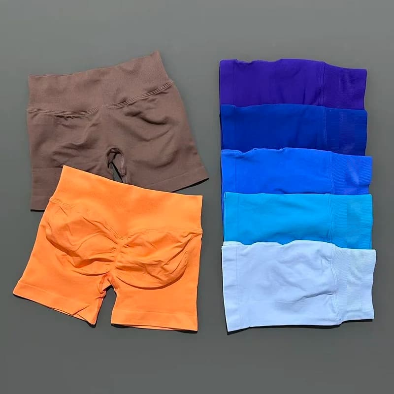 Women Gym Shorts Workout Scrunch Butt Seamless Leggings Seamless Yoga Leggings Bicycle Running Sportswear Fitness Sports Shorts - 3