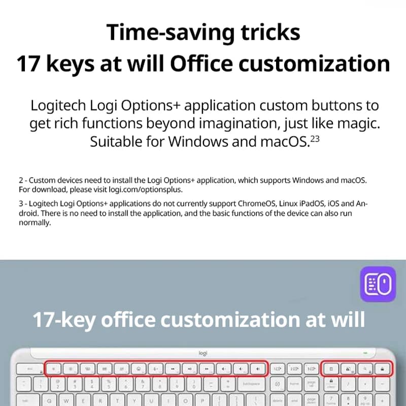 لوحة مفاتيح لوجيتك كيه950 لاسلكية، زر تبديل سهل، مستقبل يو إس بي لوجي بولت، اتصال بلوتوث - 3