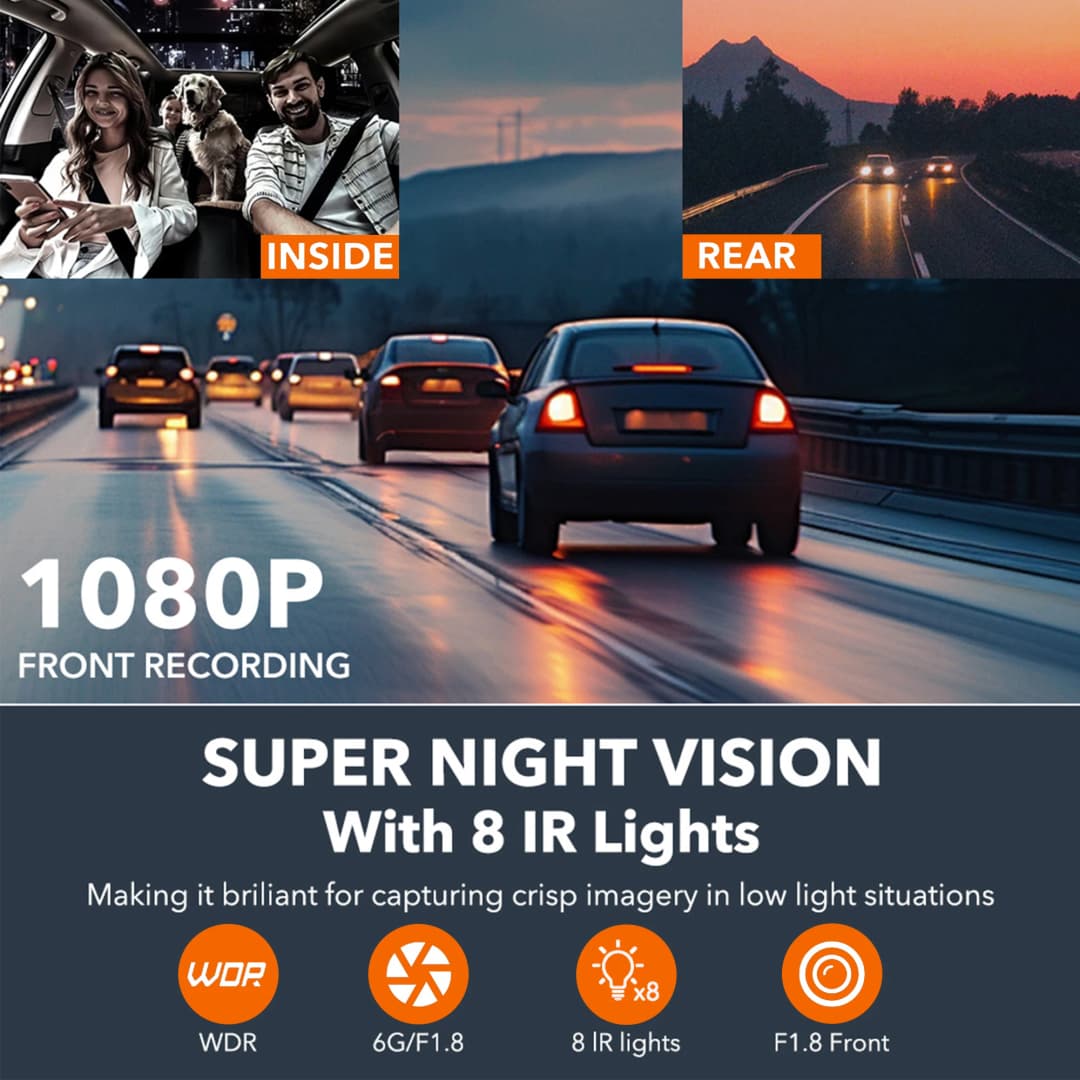 Car 4Ch Dash cam 360° WIFI Video Recorder Car DVR Recording Camera 1080P Front left right Rear Black Box 24H Parking Auto Parts - 4