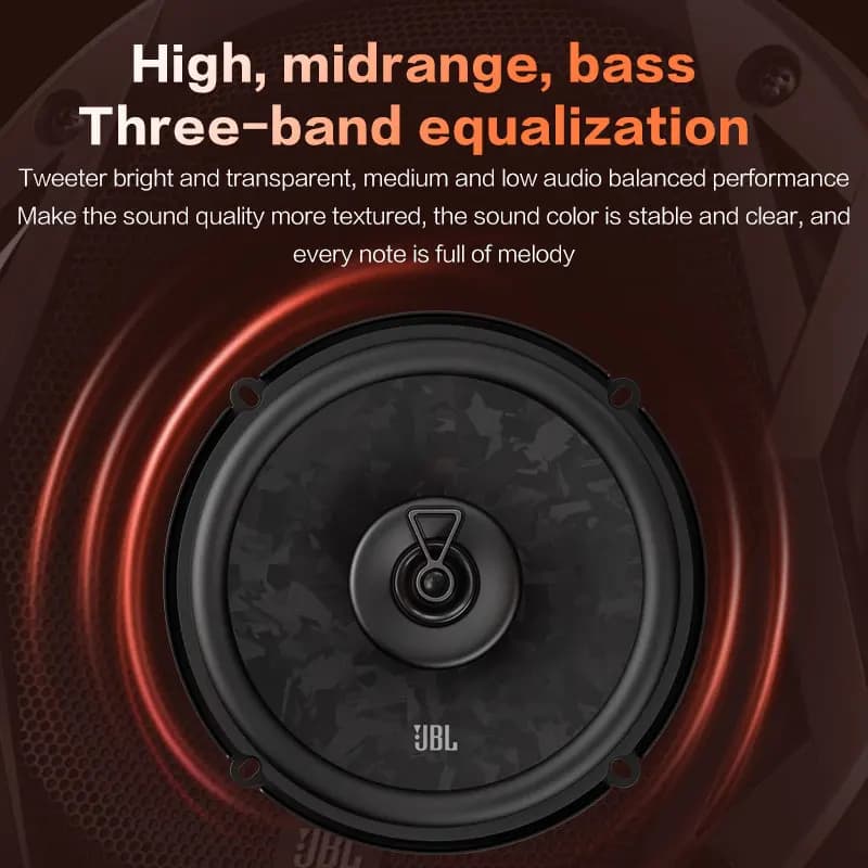 سماعة سيارة JBL، سماعة محورية مقاس 6.5 بوصة، طاقة 560 واط، سماعة ستيريو بترددات عالية ومتوسطة وサブ ووفر، سماعة سيارة JBL أصلية - 3