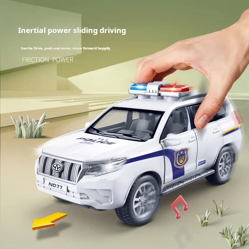 نماذج مصغرة لعب سيارات الشرطة باب معدني مفتوح مركبات مصغرة التراجع سيارة لعبة هدايا عيد الأطفال - 4
