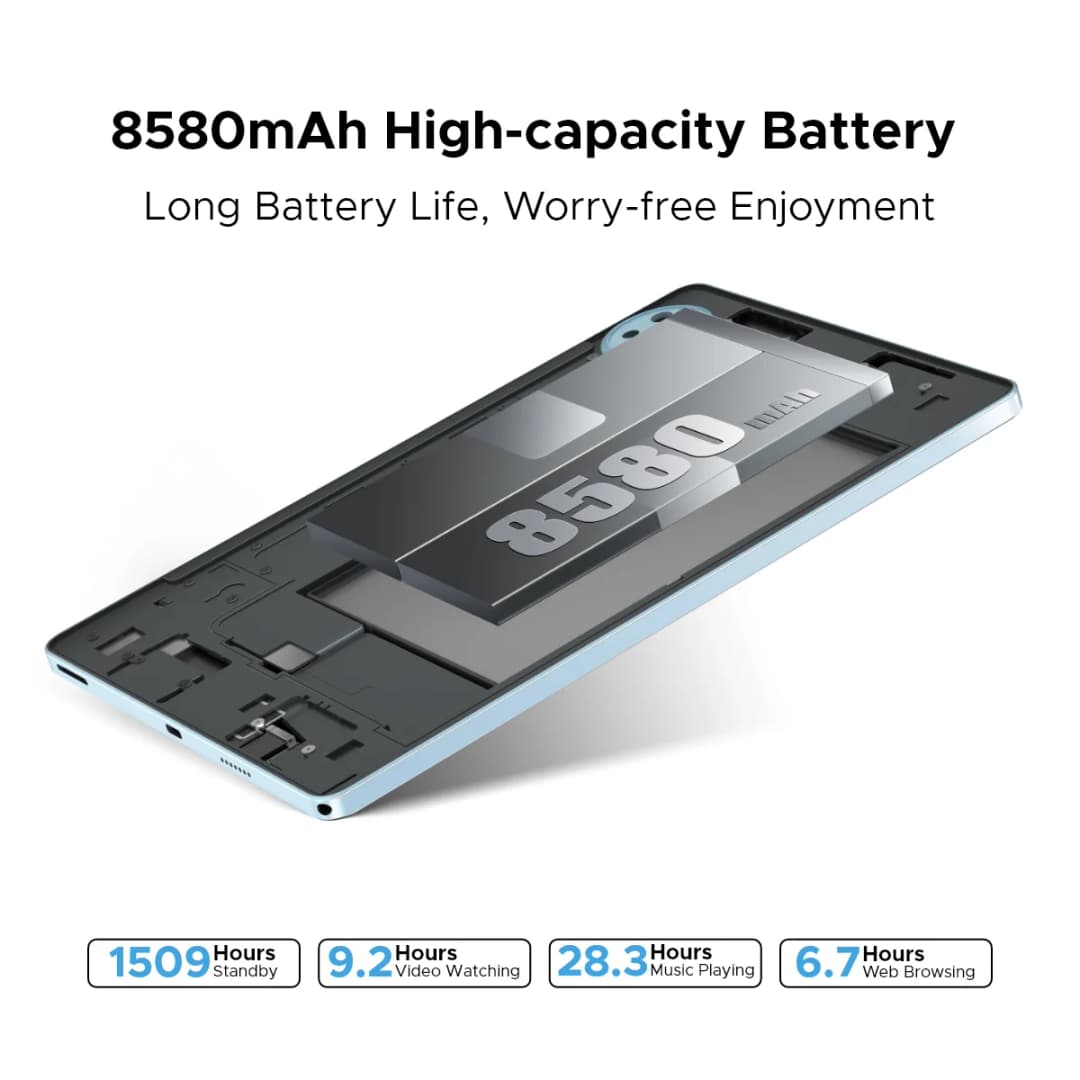 Global Version DOOGEE U11 Android 15 Tablet 11" Ultra-clear 90Hz Display 16GB(4+12) 128GB 8580mAh Battery Unisoc T606 octa-core - 5