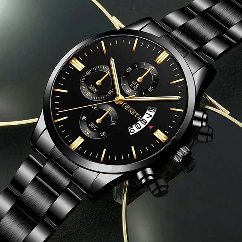 Fashion Men Watch Luxury Calendar Quartz Wrist Watch Mens Business Watches for Man Clock Montre Homme - 5