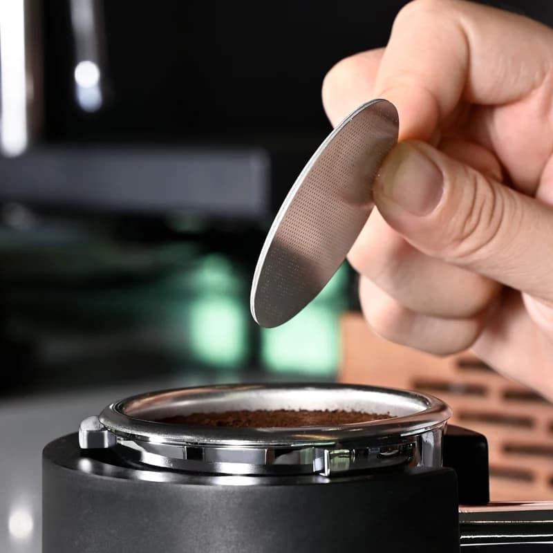 51/53/58mm Reusable Coffee Puck Screen 304 Stainless steel Double Layer Coffee Filter Fine Mesh Professional Espresso Accessory - 3