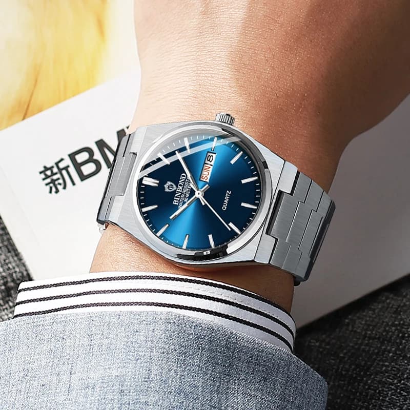 2026 New Luxury Men's Watches Waterproof Luminous Date Week Men Watch Stainless Steel Casual Fashion Quartz Man Wristwatch Reloj - 3