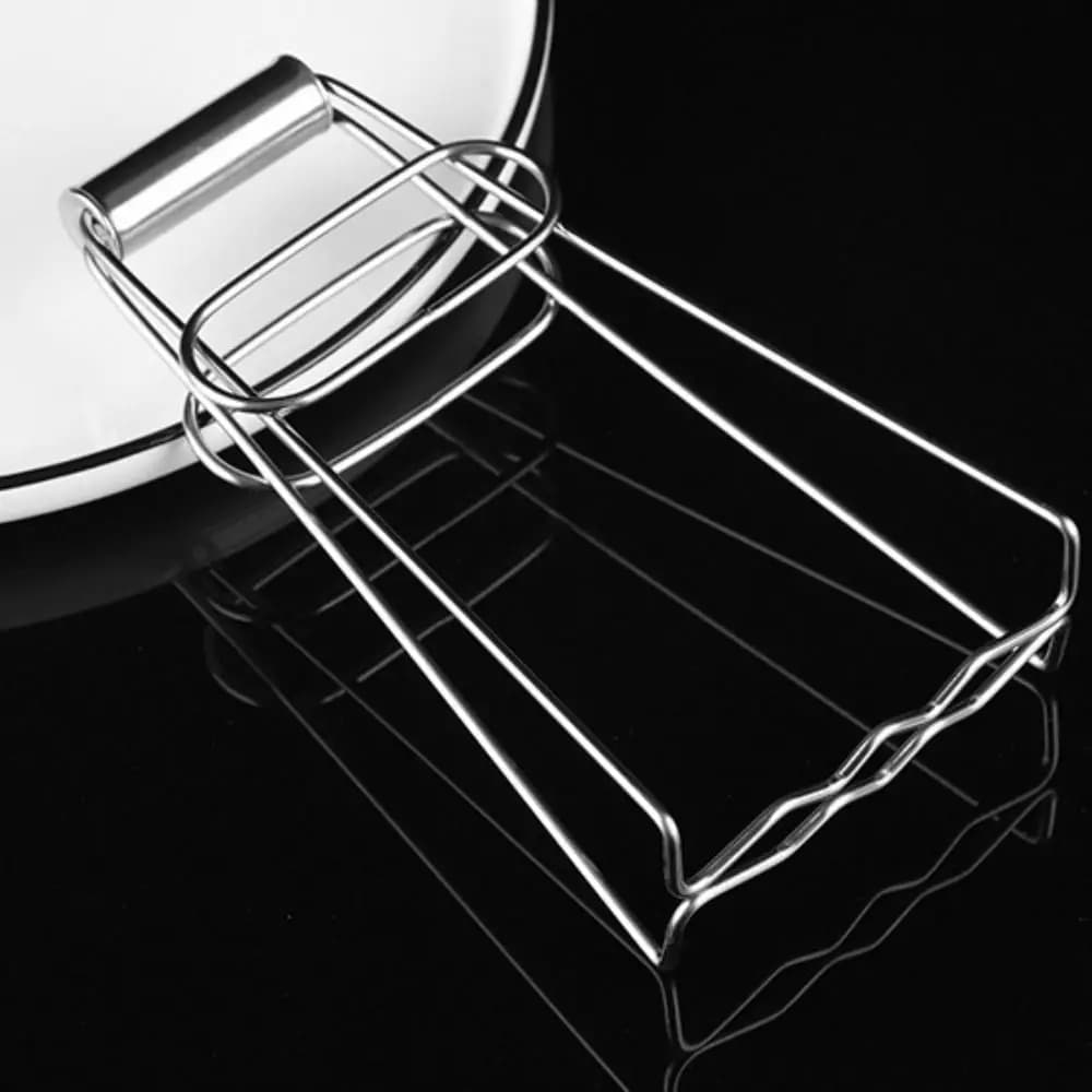 مشبك طبق ساخن قابل للطي من الفولاذ المقاوم للصدأ، أدوات مطبخ