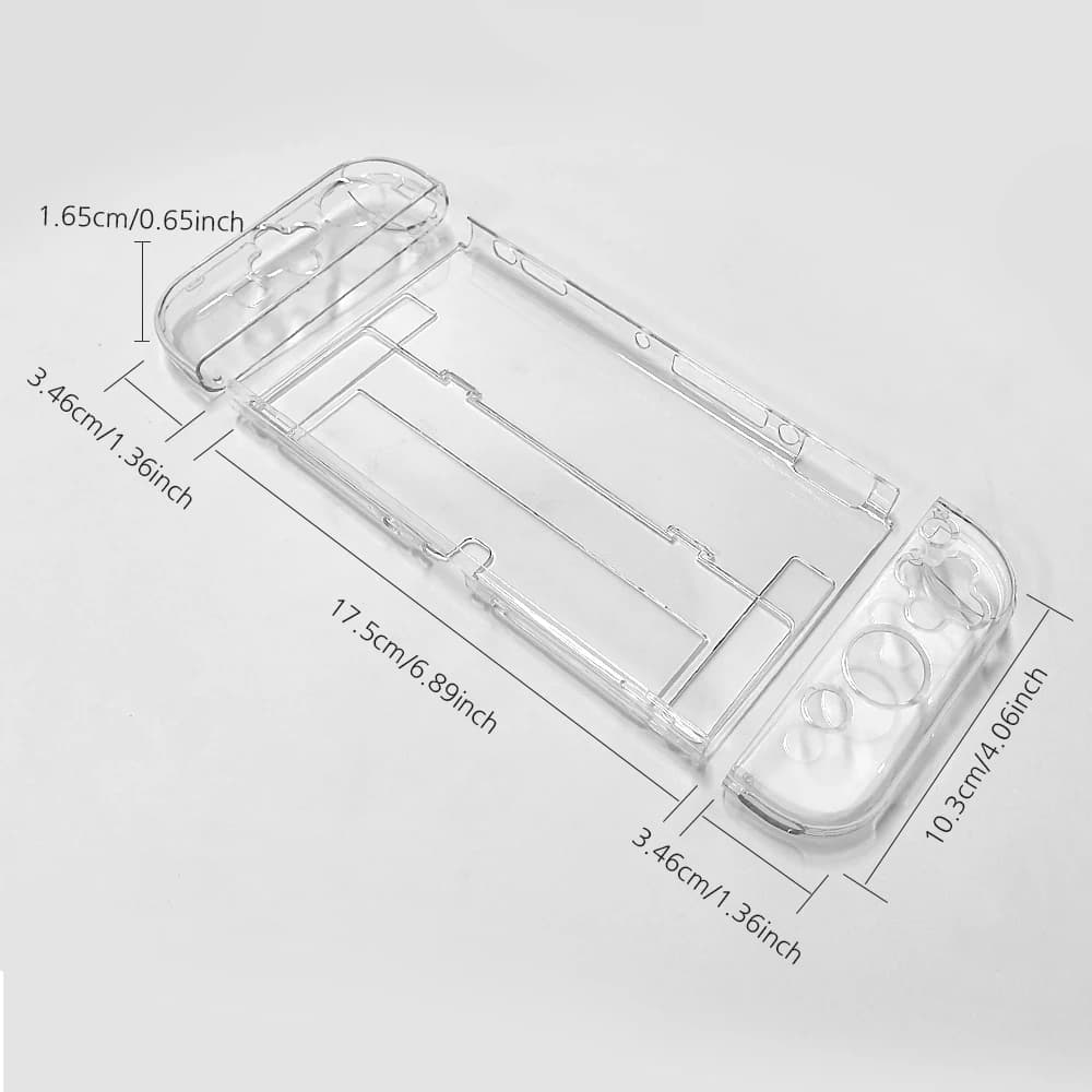غطاء حماية كريستال DATA FROG لجهاز Switch OLED قشرة صلبة شفافة مقاومة للخدش ملحقات جهاز الألعاب - 2