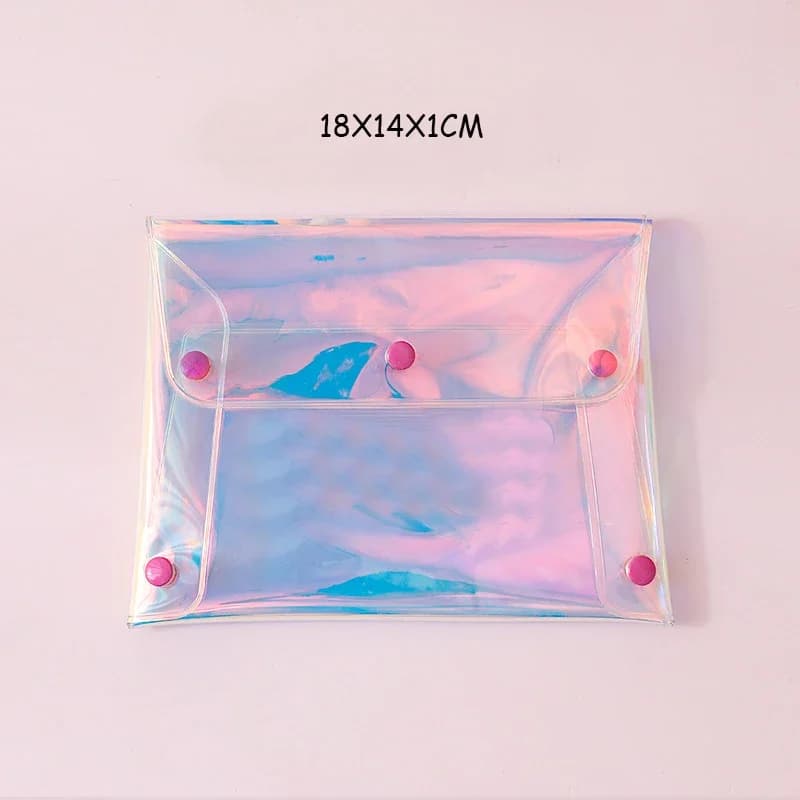 PVC Transparent Cosmetic Bag Women Makeup Storage Clear Organizer Wash Travel Portable Toiletry Multifunction Purse Pouch Bag - 6