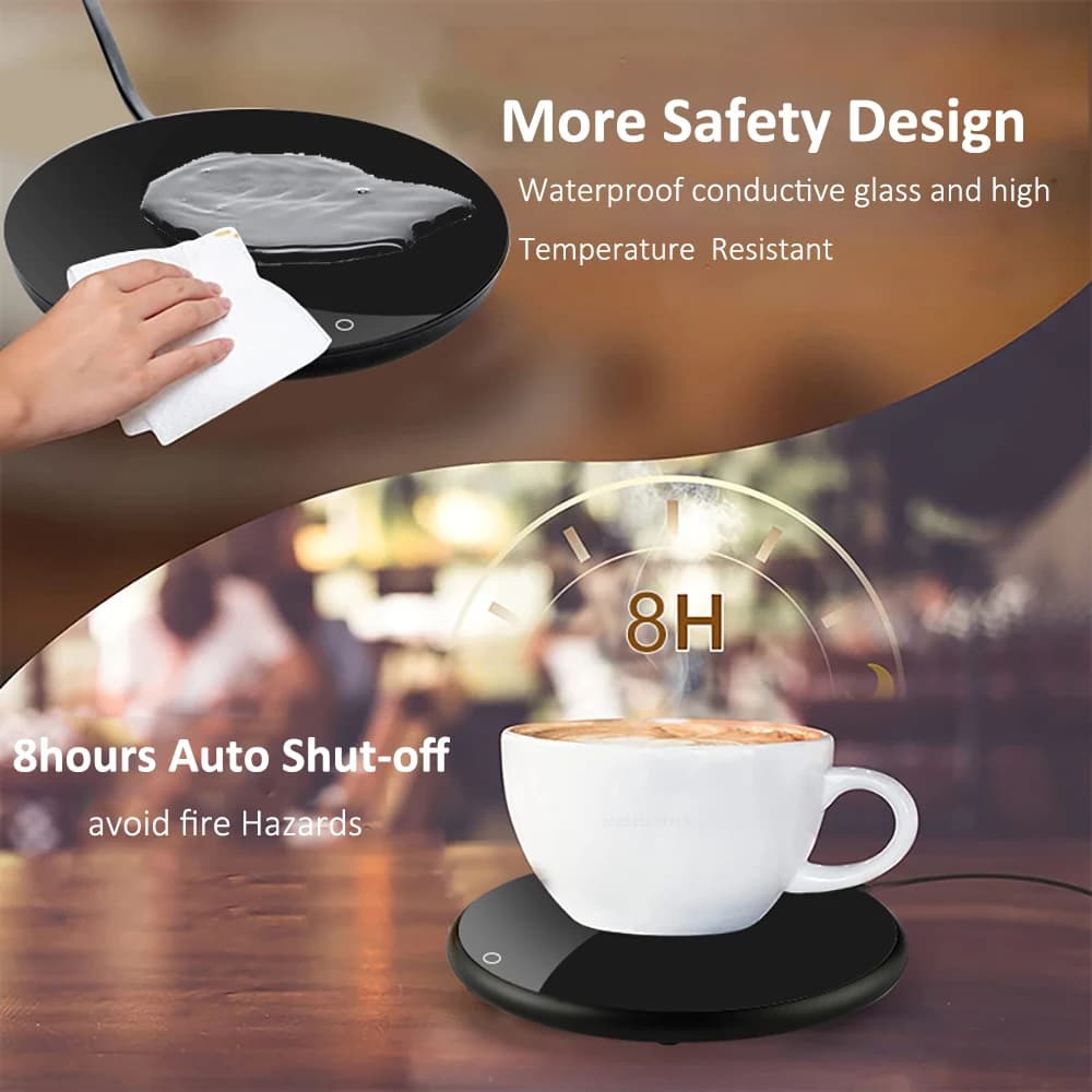 Mug Warmer USB Cup Warmer Coffee Cup Heater Thermostatic Heating Coaster Cup Electric Milk Tea Coffee Mug Warmer for Office Home - 6