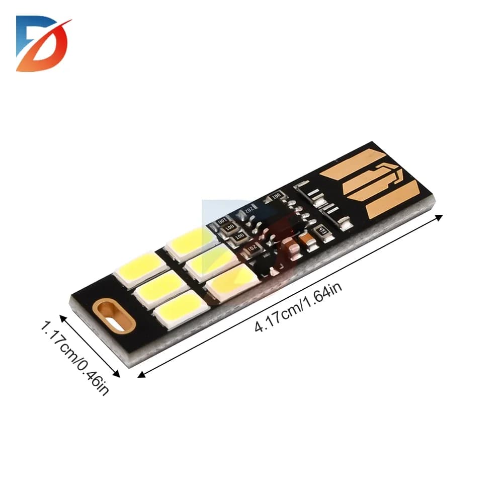 10/5/1PCS Mini 5730 USB 6 LED Light 5V Touch Sensor Dimmable Night Light for Power Bank Computer Laptop Book Reading Table Lamp - 3