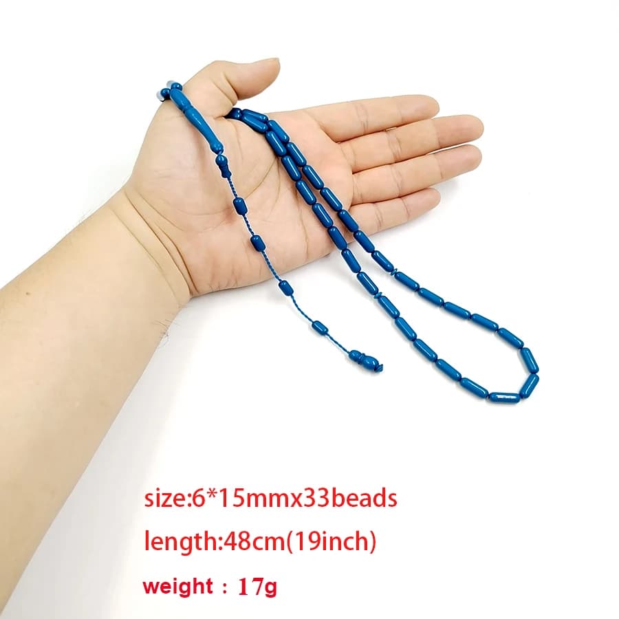 مسبحة رجال باكيلات أزرق بيج سوار مسبحة هدية عيد رمضان إكسسوارات موضة تركية مسبحة - 6