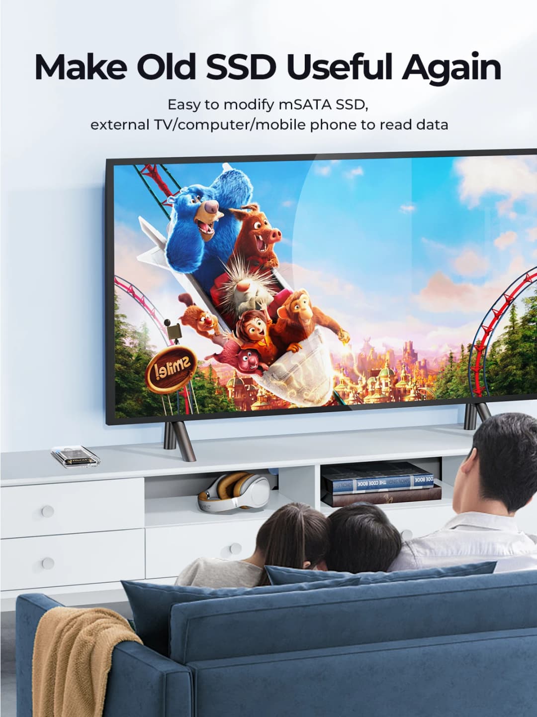 ORICO-Transparent External Adapter Mini mSATA SSD Enclosure Case to USB 3.2 Gen1 5Gbps for Samsung NGFF SSD Samsung - 3