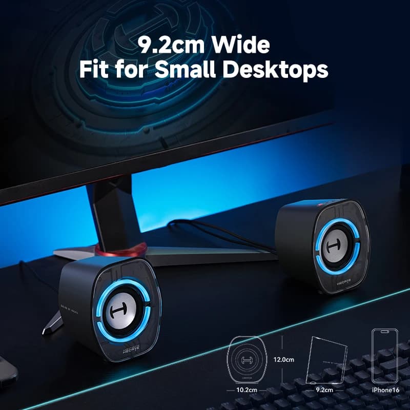 سماعات كمبيوتر Edifier Hecate G1000 II، بلوتوث 5.4، مدخلات USB-C و USB-A و 3.5mm، إضاءة RGB، 4W RMS - 2