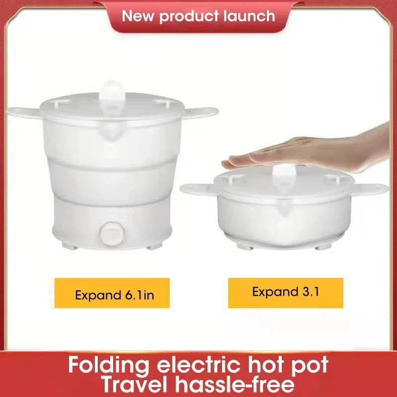 HOMEFISH Foldable Silicone Electric Pot Portable Multi-Purpose Hot Water Boiler for Travel 110/220V Kettle Ideal for Camping - 6
