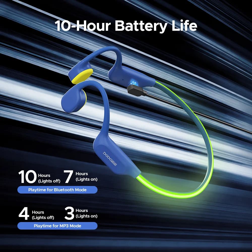 DOOGEE BoneBeat Swim Ray Bone Conduction Ear Hook Earphone Bluetooth 6.0 Waterproof Wireless Headphones Headset For Swimming - 4