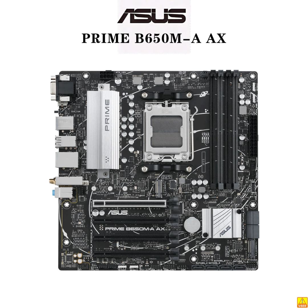 لوحة أم ASUS PRIME B650M-A AX بمقبس AM5 ومعالج DDR5 5600(O.C) وذاكرة وشريحة B650 - 2