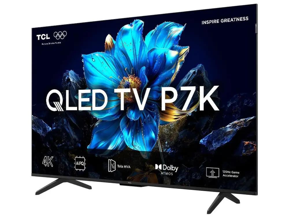Smart TV 65 "TCL 4K UHD QLED 65P7K Google TV AiPQ Google Assistant 3 HDMI 1 USB - 3