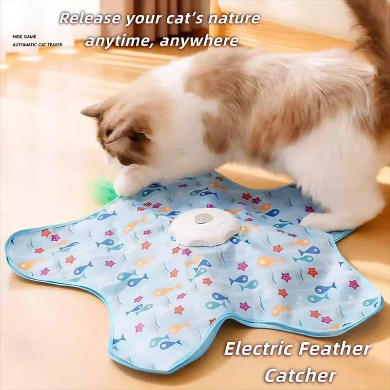 Electric cat turntable pet toy self-stimulating and relieving boredom automatic intelligent cat funny stick sports consumption