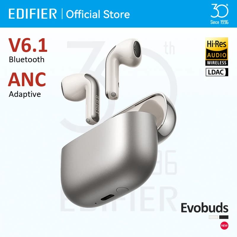 Edifier Evobuds True Wireless Earbuds Bluetooth Earphone with AI Voice Translation Noise Cancelling Bluetooth 6.1 Hi-Res IP54