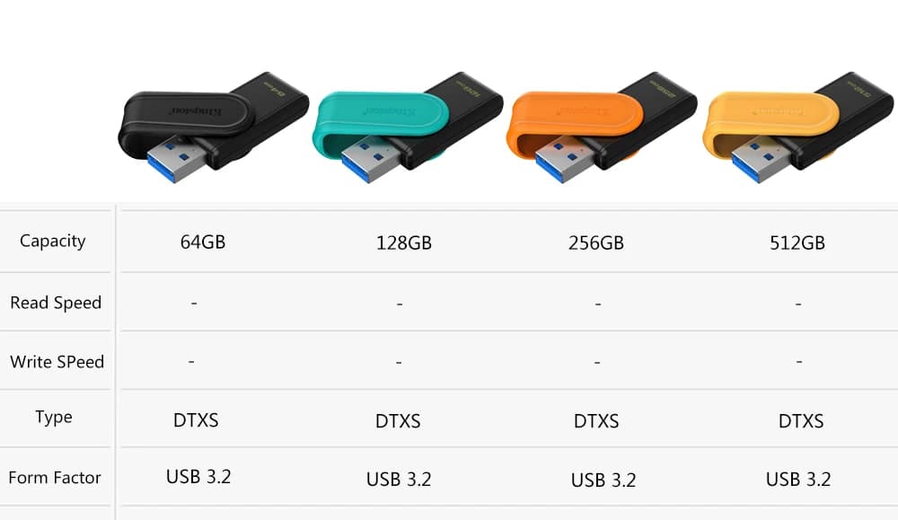 محركات أقراص فلاش USB كينجستون 256 جيجا 128 جيجا 64 جيجا DTX جيب USB 3.2 الجيل الأول مفتاح صغير فلاش USB ذاكرة عصا للكمبيوتر الرقمي - 3