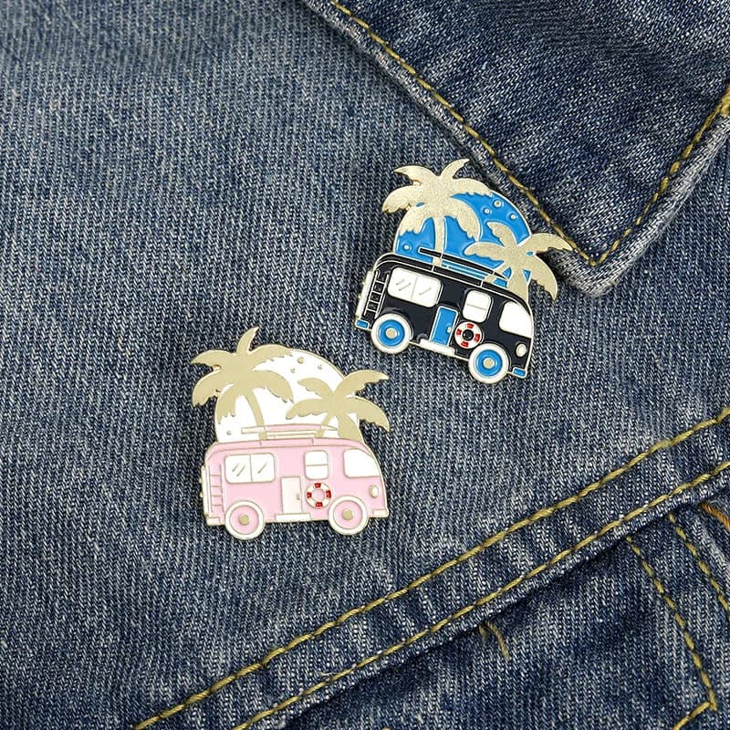 بروش سفر بمناظر تسلق حقول ثلجية قمة جبل إكسسوارات ملابس من السبائك شارة حقيبة ظهر دبابيس ياقة - 4